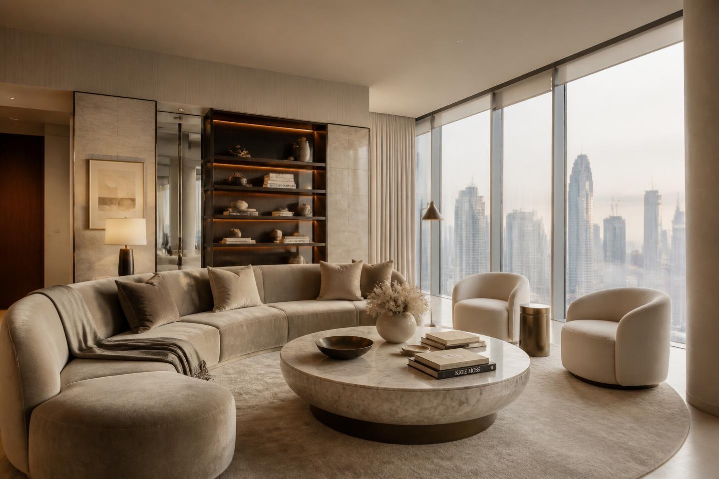 Luxury Toronto penthouse living room designed by Nakay Housing